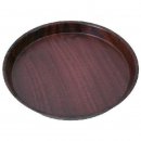 Holztablett in rund -rutschfest- � 33 cm